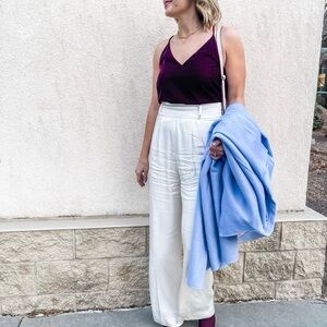 LOFT Velvet Racerback Long Tank Top